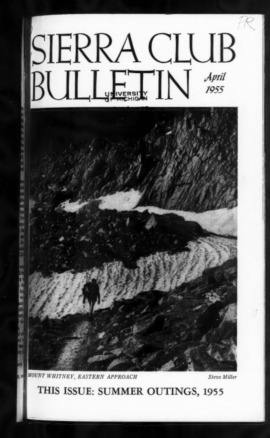 Sierra Club Bulletin 1955 Vol 40 No 4 April cover
